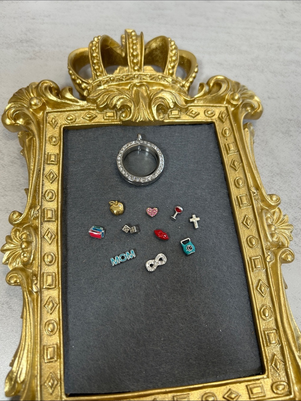 Bundle of Floating Charm Locket with Assorted Enamel Charms